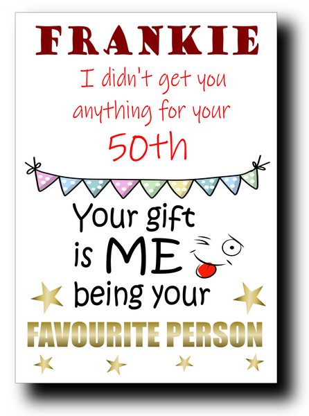 50th BIRTHDAY CARD FUNNY