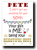 50th BIRTHDAY CARD FUNNY