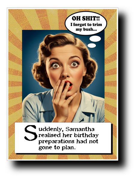 RUDE AND FUNNY PERSONALISED BIRTHDAY CARD