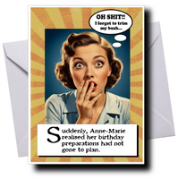 RUDE AND FUNNY PERSONALISED BIRTHDAY CARD