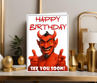 DEVIL FUNNY BIRTHDAY CARD
