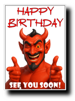 DEVIL FUNNY BIRTHDAY CARD