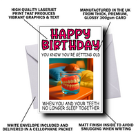 FALSE TEETH BIRTHDAY CARD