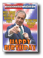 NIGEL FARAGE FUNNY BIRTHDAY CARD