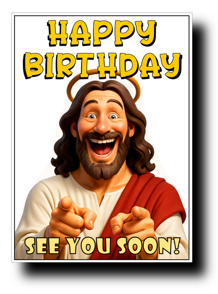 JESUS FUNNY BIRTHDAY CARD