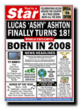18th BIRTHDAY CARD, FUN NEWSPAPER FRONT PAGE