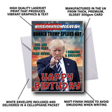 DONALD TRUMP FUNNY BIRTHDAY CARD