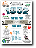 BORN IN THE YEAR 1952 BIRTHDAY CARD