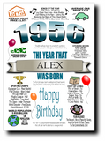 BORN IN THE YEAR 1956 BIRTHDAY CARD