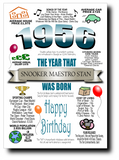 BORN IN THE YEAR 1956 BIRTHDAY CARD