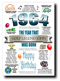 BORN IN THE YEAR 1964 BIRTHDAY CARD