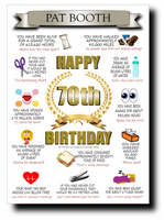70th BIRTHDAY CARD, FULL OF AMAZING LIFE FACTS