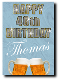 40th BIRTHDAY CARD DIAMOND STYLE BLUE