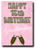 18th BIRTHDAY CARD DIAMOND STYLE PINK