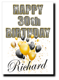 30th BIRTHDAY CARD DIAMOND STYLE