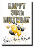 30th BIRTHDAY CARD DIAMOND STYLE
