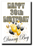 30th BIRTHDAY CARD DIAMOND STYLE
