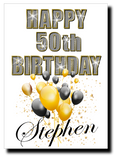 50th BIRTHDAY CARD DIAMOND STYLE