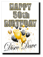 50th BIRTHDAY CARD DIAMOND STYLE