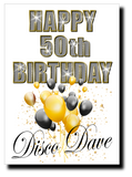 50th BIRTHDAY CARD DIAMOND STYLE