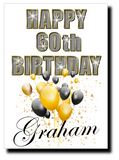 60th BIRTHDAY CARD DIAMOND STYLE