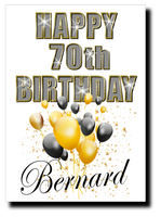 70th BIRTHDAY CARD DIAMOND STYLE