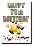 70th BIRTHDAY CARD DIAMOND STYLE