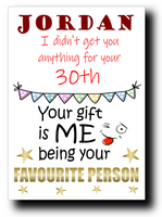 FUNNY 30th BIRTHDAY CARD