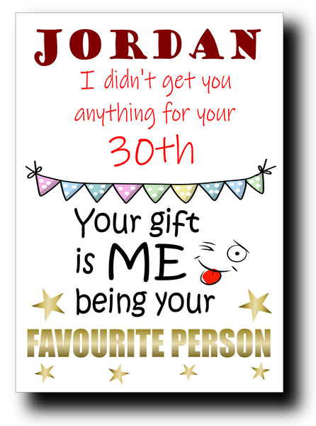 FUNNY 30th BIRTHDAY CARD