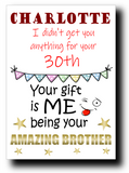 FUNNY 30th BIRTHDAY CARD