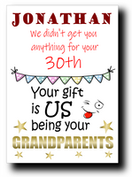 FUNNY 30th BIRTHDAY CARD