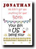 FUNNY 30th BIRTHDAY CARD