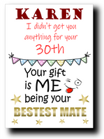 FUNNY 30th BIRTHDAY CARD